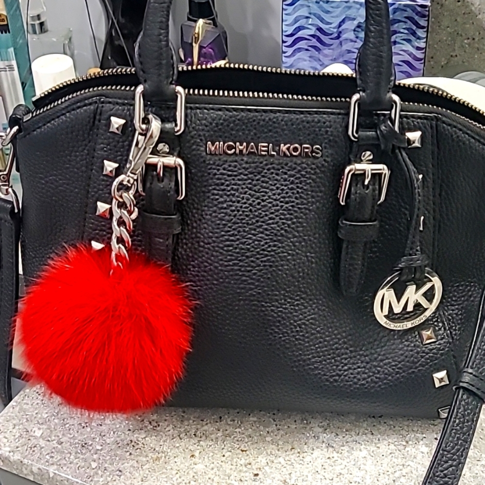 MICHAEL Michael Kors Black Crossbody Bag with Red Accent